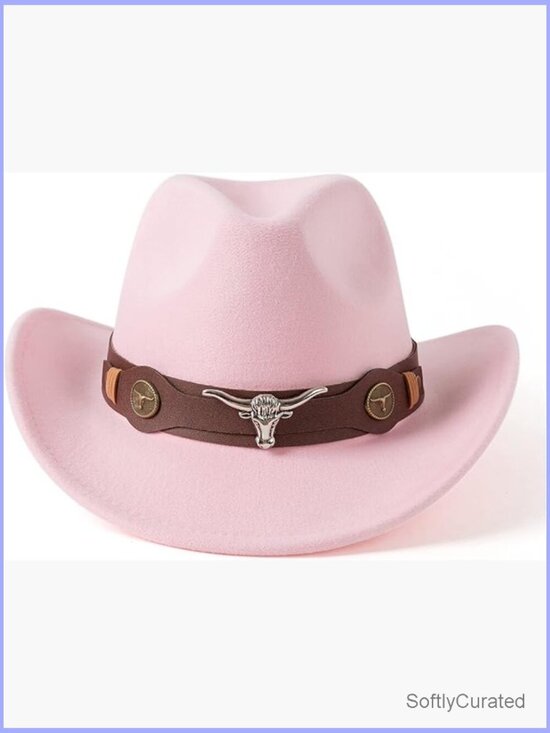 Women\'s Cowboy Hat with Wide Belt - Classic Western Style main image 5